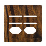 Placa p/ 4 Interruptores + 2 Tomadas 4x4 - Novara Ebano 